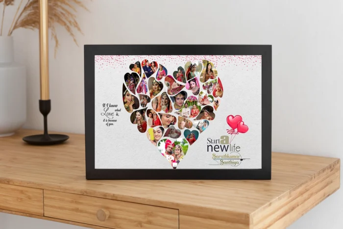 Heart Love Collage Photo Frame