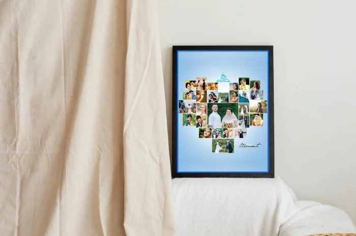 Heart Photo Collage Frame