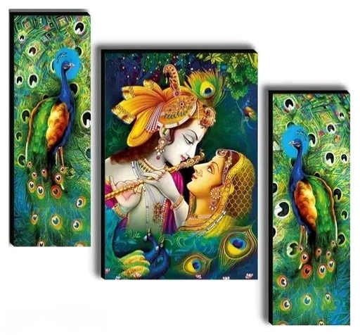 3 set Radhe Krishna Wall Art