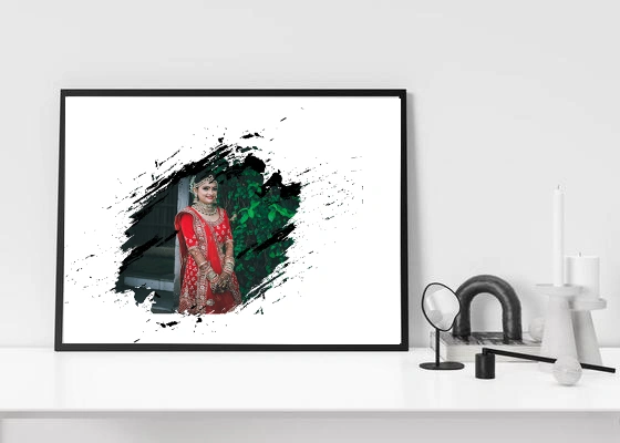 Brush Stroke Photo Effect Frame